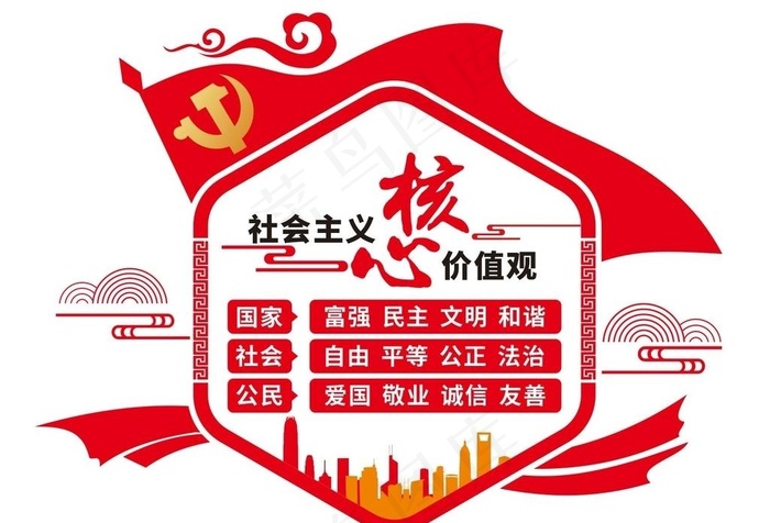 党建文化图片cdr矢量模版下载