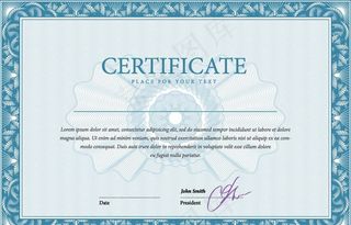 横版证书防伪花纹欧式边框奖状图片