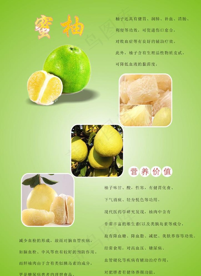 柚子海报图片cdr矢量模版下载