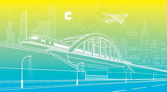 城市线条图片 城市线条图片