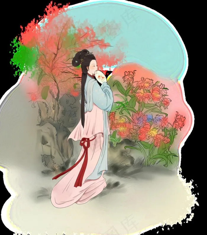 古风美女 古代素材 古代美女图片(3000X3500(DPI:300))psd模版下载