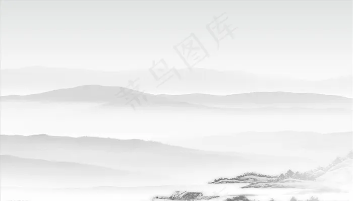 山水图片cdr矢量模版下载