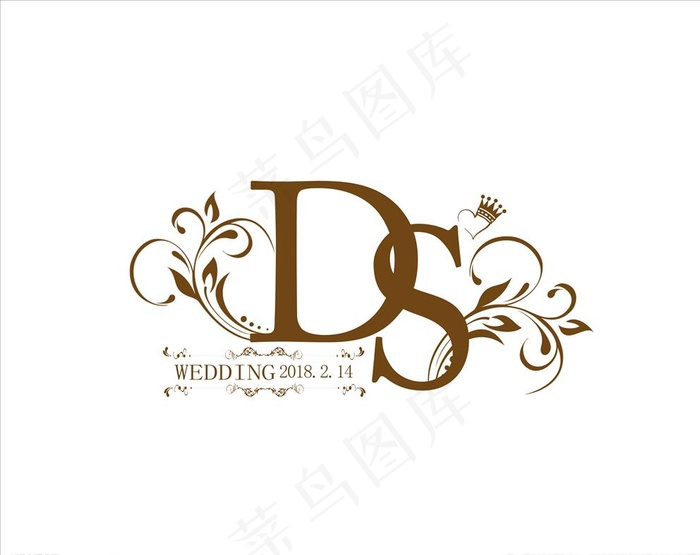 婚礼logo图片psd模版下载