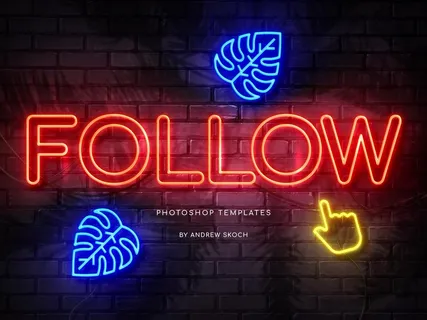 霓虹字特效图片