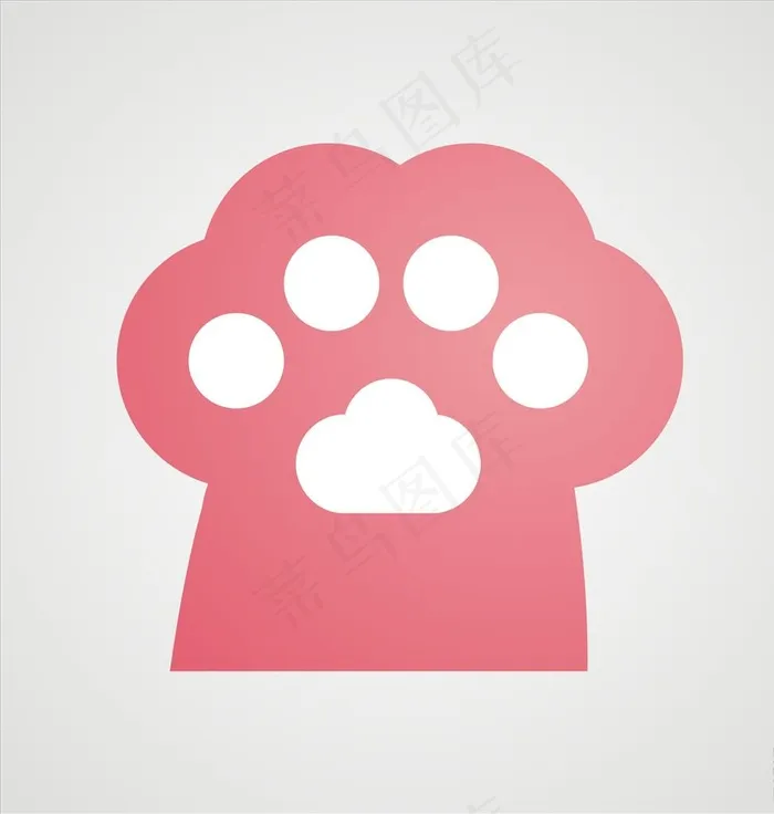 猫爪图片cdr矢量模版下载