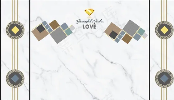 几何 大理石色块 造型 背景墙图片