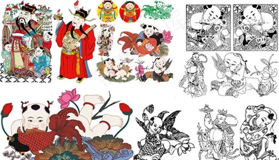 吉祥人物图案素材图片