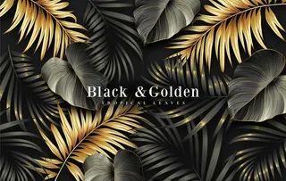 金色高端秋季植物背景底纹图片