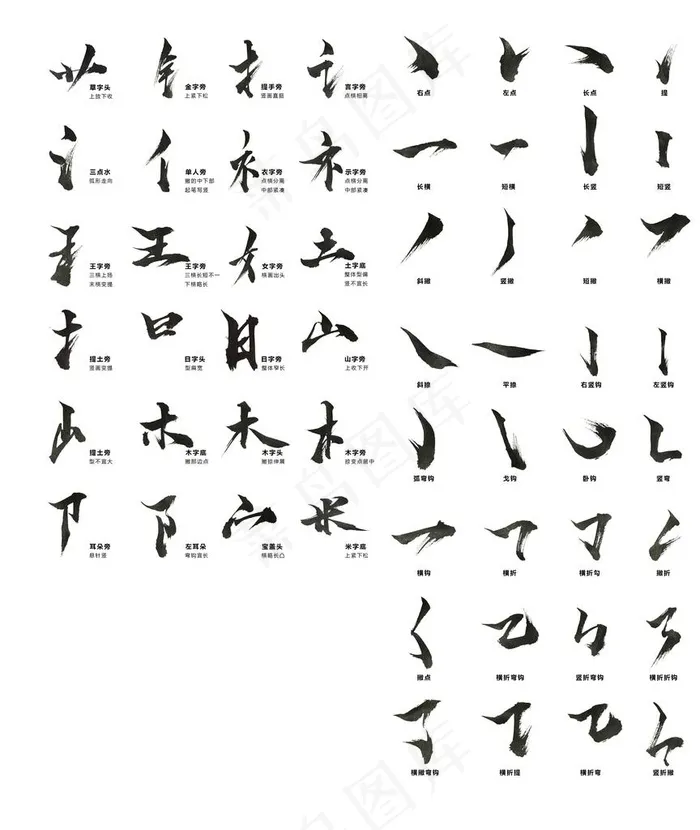 书法笔触图片(5560X6351(DPI:72))psd模版下载