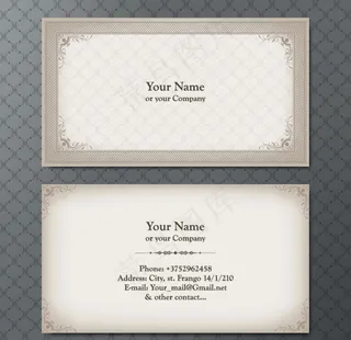 欧式名片图片