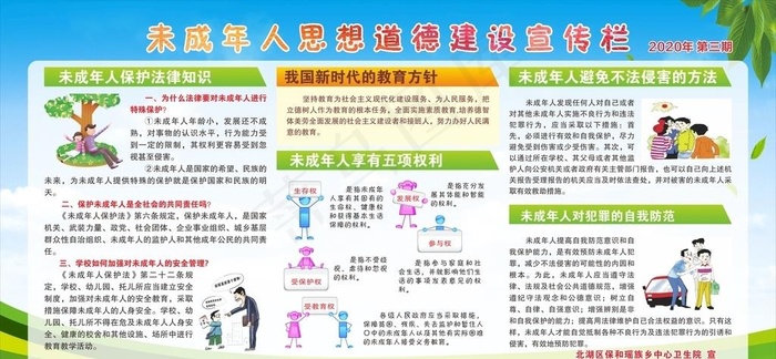 未成年人思想道德建设宣传栏图片cdr矢量模版下载