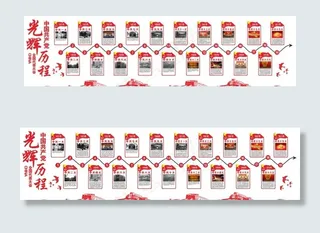 党建文化墙*代表大会历程墙展图片