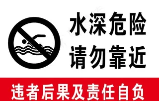 禁止游泳标识牌图片