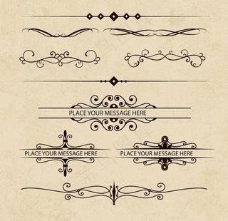 婚礼花边花纹素材图片