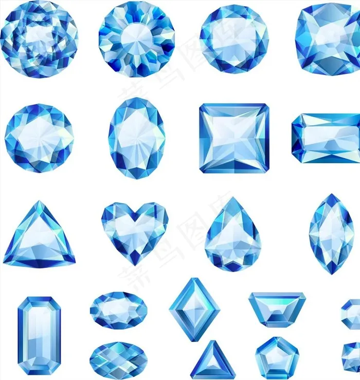 宝石矢量素材图片ai矢量模版下载