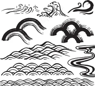 水浪花素材图片