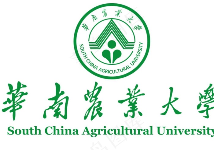 华南农业大学 logo图片psd模版下载