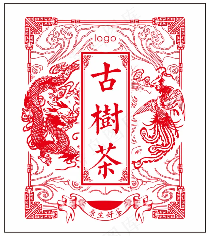 中国风标签图片cdr矢量模版下载