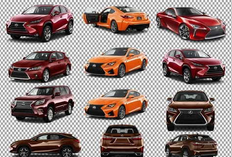 红色版雷克萨斯车图片