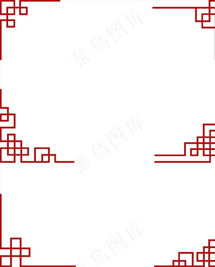 矢量中式古典边框边角图片cdr矢量模版下载