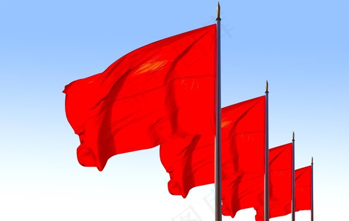 红旗图片psd模版下载
