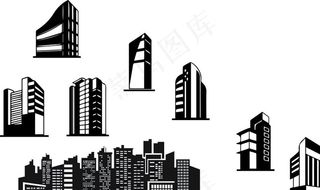 建筑剪影图片