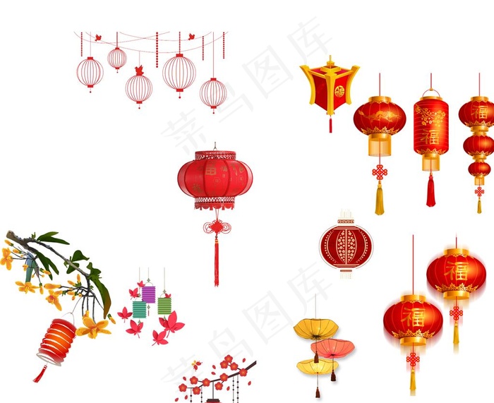 灯笼图片psd模版下载
