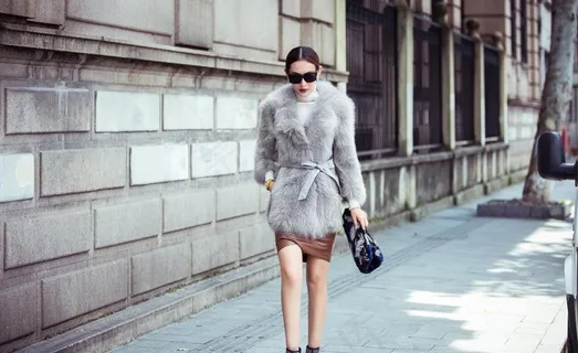 女装皮草模特图片