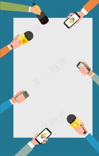 扁平话筒演讲背景图片