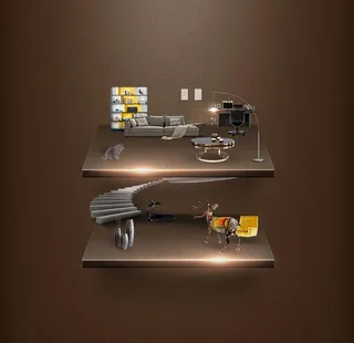 地产复式户型元素图片