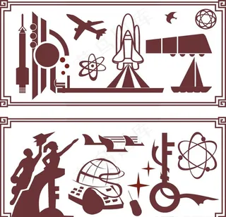 科技文化墙图片