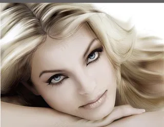 欧美金发女郎美女插画女孩矢量图片