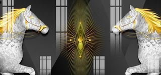 轻奢三联画图片