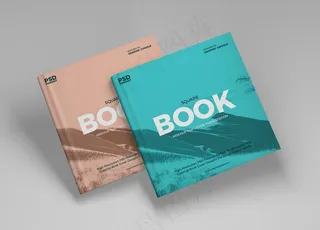 硬壳书本书籍封面模板贴图样机图片