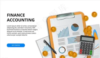 财务会计背景图片