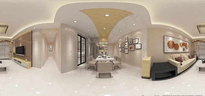 客厅VR全景效果图图片