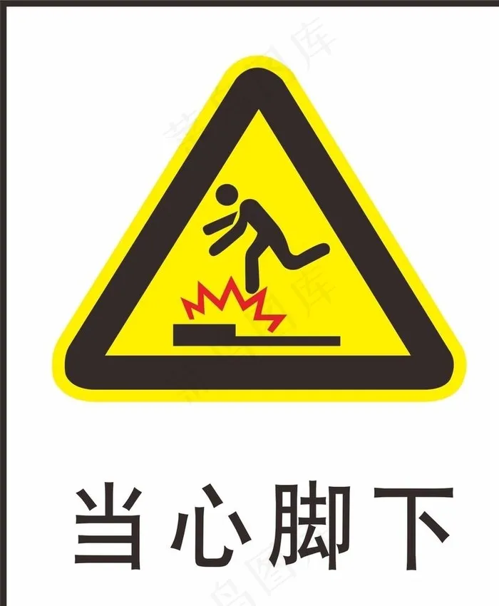 当心脚下图片cdr矢量模版下载