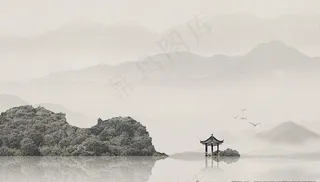 中式 背景 户外 地产 自然图片