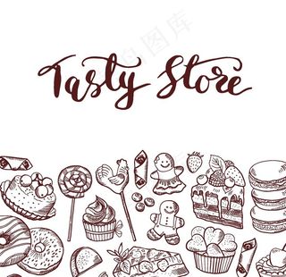 手绘甜品图片