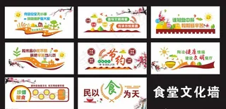 食堂文化墙 食堂标语图片