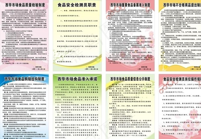 食品管理制度图片cdr矢量模版下载