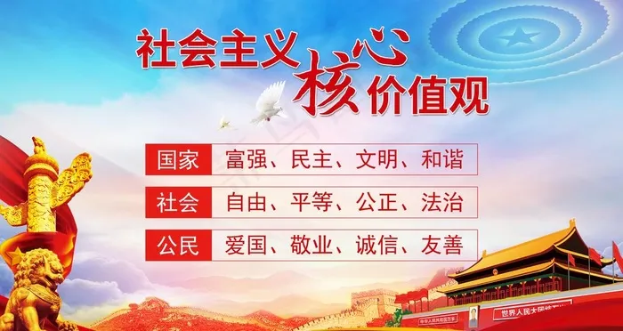 *核心价值观图片(6299X3543(DPI:200))psd模版下载