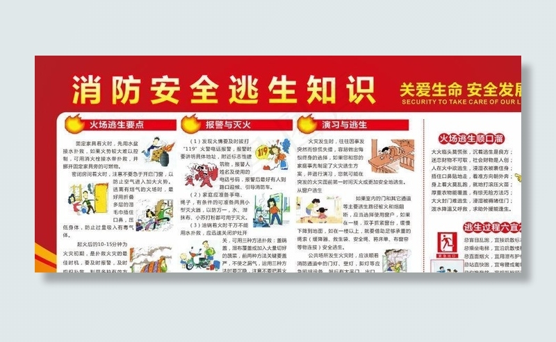 消防安全逃生图片