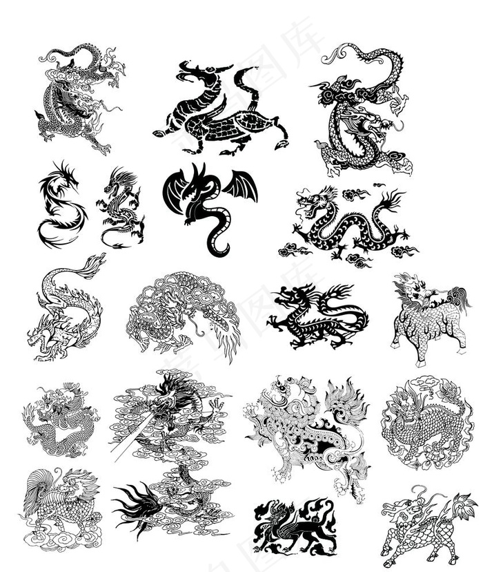 龙图片cdr矢量模版下载