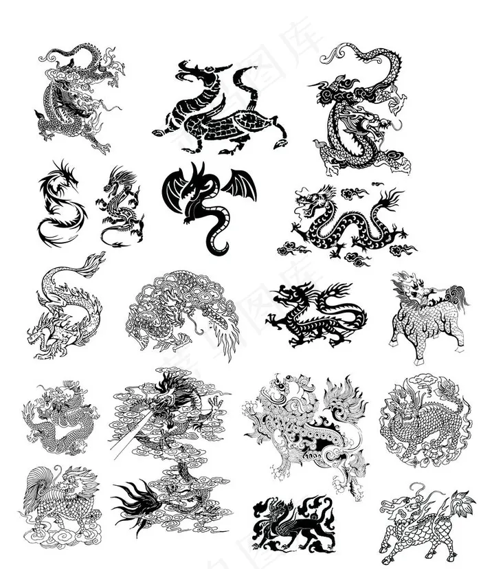 龙图片cdr矢量模版下载
