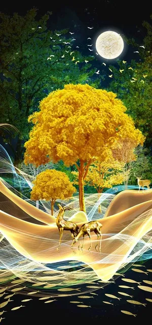 麋鹿装饰画图片