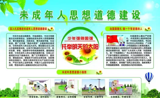 未成年人思想道德展板图片