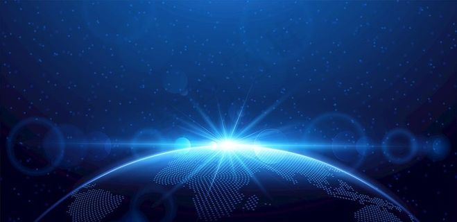 蓝色星球科技背景图片