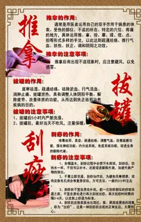 中医养生推拿拔罐刮痧背景墙图片