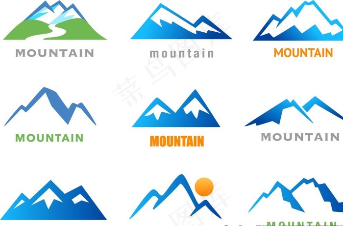 山峰LOGO图片ai矢量模版下载